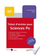 Télécharger le livre libro Ticket D'entrée Pour Sciences Po